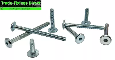 M6 Furniture Connector Bolts Joint Connector Bolts Cot Bed Bolts Allen Key • £2.20