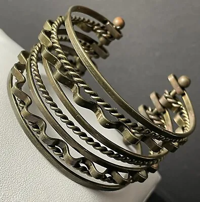 Vintage Brass Clamp Bracelet 1.5” Wide • $4.99