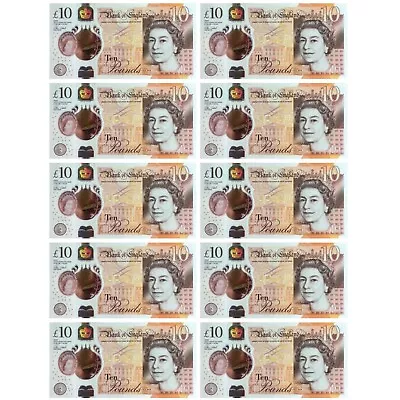 £10 Pound Notes Pre-Cut Edible Money Wafer Rice Paper Cupcake Toppers X10 • £3.99