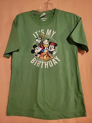 Disney Green Youth Tee Shirt  It's My Birthday  Size L • $4.99