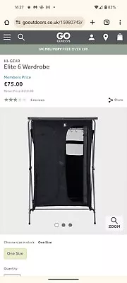 HI-GEAR Elite 6 Portable Folding Wardrobe Storage Organiser Camping Furniture • £40