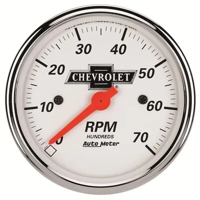 Autometer Fits Arctic White GM 3-1/8in 7000RPM 4 6 8 Cyl Electrical Tachometer • $201.99