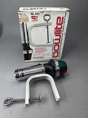 Vintage Fulton Marine Boat Bow Navigation Red Green Light With Clamp • $19.20