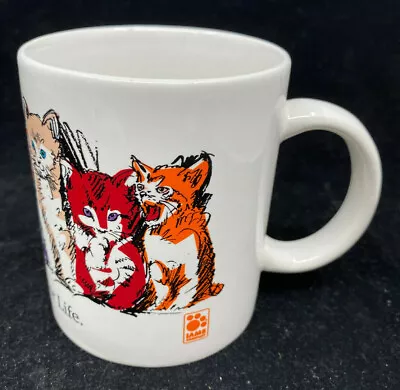 Coffee Mug Cup Iams Cat Food Good For Life 7 Kitty Cats Purple Teal Orange Red • $23.19
