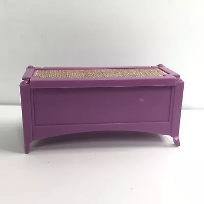 Fisher Price Loving Family Doll House Furniture Parents Purple Bed Storage Chest • $9.98