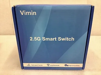 VIMIN 6 Port 2.5G Unmanaged Network Switch 4X 2.5Gbase-T Ports 2X 10G SFP • $39.99