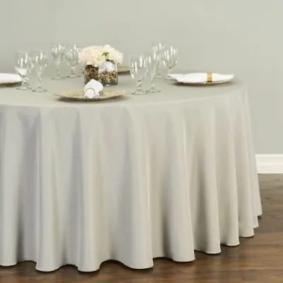 LinenTablecloth 120 In.Round Polyester Tablecloth 33 Colors! Wedding Party Event • $11.48