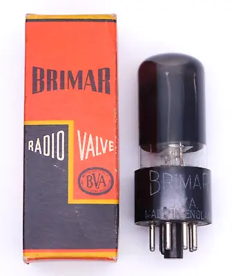 Brimar CV511 6V6GT Black Glass White Print Valve Tube NOS Boxed (V35) • £50