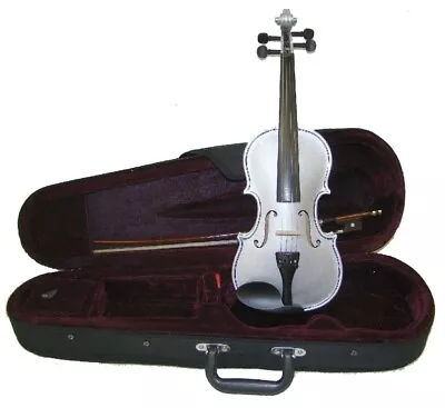 Silver ViolinCaseBowStringsBridgeRosin~4/4 3/4 1/2 1/4 1/8 1/10 1/16 • $69.99