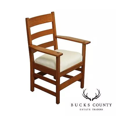 L. & J. G Stickley Antique Mission Oak Armchair • $895