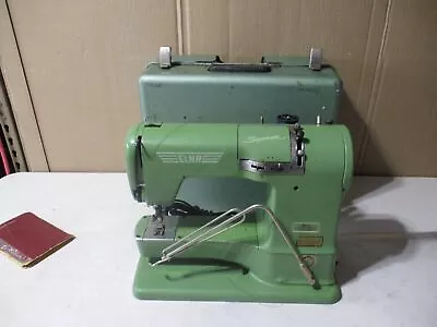 Vintage/Antique 1950's ELNA Supermatic Sewing Machine Green W/Case Runs & Sews • $200