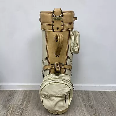 Vintage Titeist 6-Way Cart Golf Bag - Beige - • $149.99