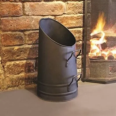 £19.99 • Buy 23  Coal Hod Bucket Iron Anthracite Scuttle Black Galvanized Fireplace Ash