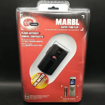 Kyocera MARBL K127 - Black (Virgin Mobile) Slim Flip Cell Phone New & Sealed • $20