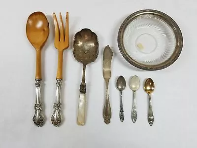 Vintage 8 Pcs. Sterling Silver Mixed Silverware Collection • $15.99