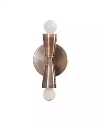 2 Light Italian Cylindrical Modern Wall Sconce Mid Century Brass Wall Fixture Q2 • $161.10