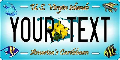 US Virgin Islands Fish Personalized Custom License Plate Car Motorcycle Bike • $15.11