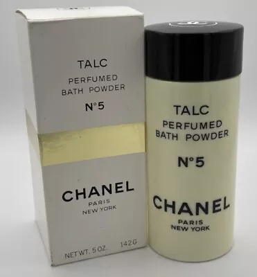 Vintage CHANEL Talc Perfumed Bath Powder 5 Oz  New • £94.99