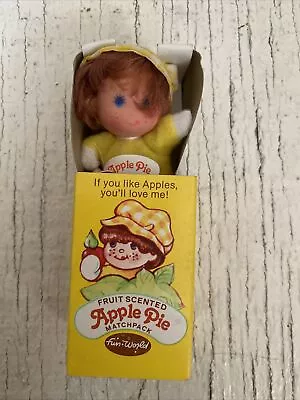 Vintage 80's Fun World Fruit Scented Apple Pie Matchpack Pocket Doll - Yellow • $12