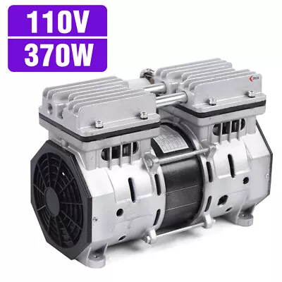 $123.50 • Buy Oilless Vacuum Pump | Industrial Oil-Free Piston Vacuum Pump W/ Filter+Silencer