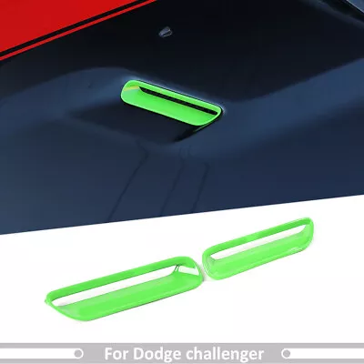 2x Hood Cowl Scoop Air Vent Trim Cover For Dodge Challenger 2009-14 Baby Green • $17.89