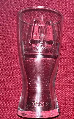 McDonalds Drinking Glass Clear Raised Arches 1992  Vintage 12oz - RARE • $9.95