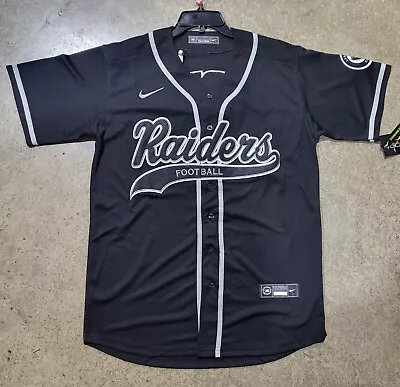 Las Vegas Raiders Jersey Baseball Black • $69.99