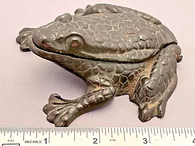 A Cast Black Metal Toad Frog Match Holder Striker Stoves Vesta Vintage Retro • £19.99