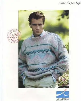 Lopi#847 Orig.alafoss Lopi Mens Icelandic Sweater Pattern  • $3.27