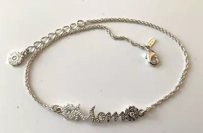 Vintage Avon Mom Anklet Bracelet Silver Tone Finish 818 • $8.95