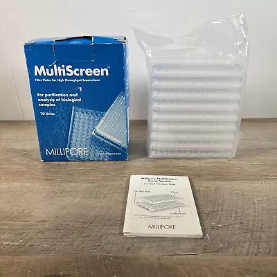 9 Millipore MultiScreen BV FilterPlates PVDF 1.2um MABVN1210 96 Well Filtration • $49.95