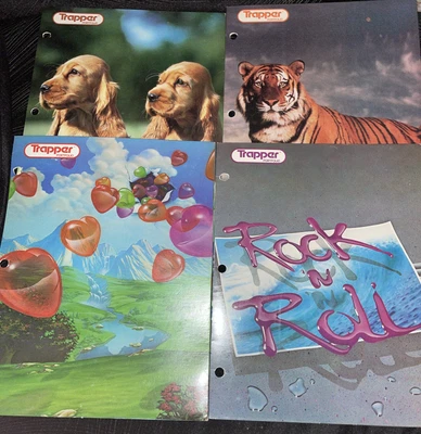 $19.99 • Buy Vintage Trapper Keeper Retro Portfolio Folders Inserts Set Of 4 MEAD 90’s VTG