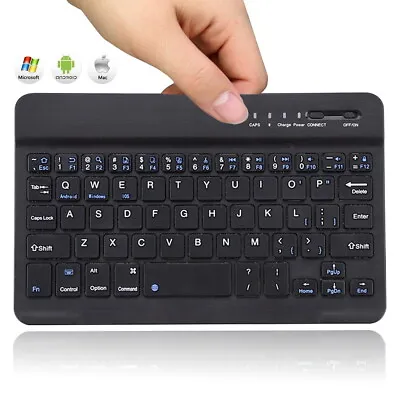 New Slim Wireless Bluetooth Keyboard For Imac Ipad Android Phone Tablet Pc Uk • £10.34