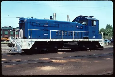 Original Rail Slide - WLE Wheeling & Lake Erie Hantz Loco 582 Brewster OH 6-1993 • $4.97