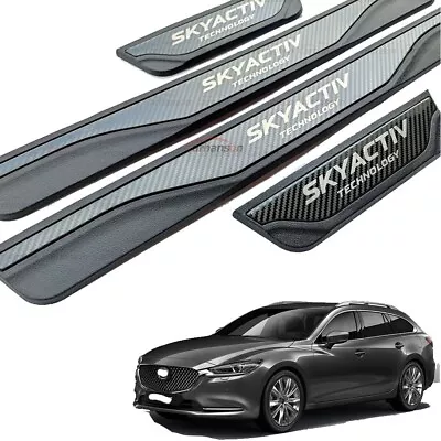 For Mazda 3 CX5 CX30 Car Accessories Door Sill Cover Scuff Plate Protector Strip • $29.99