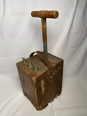 Antique ATLAS Twin-Fifty Blasting Machine Detonator Plunger Box • $145