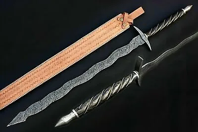 ''HOT SELLING'' Handmade Damascus Steel Medieval Viking Kris Sword Hunting Sword • $160