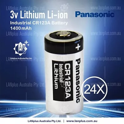 24x Panasonic 3V CR123a 1400mah CR17345 Lithium Battery CR123 DL123A EL123A 123A • $63.99