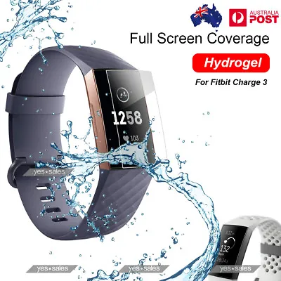$6.15 • Buy  Full Cover Hydrogel Screen Protector For Fitbit Charge 4 3 5 Versa 2 3 Ionic