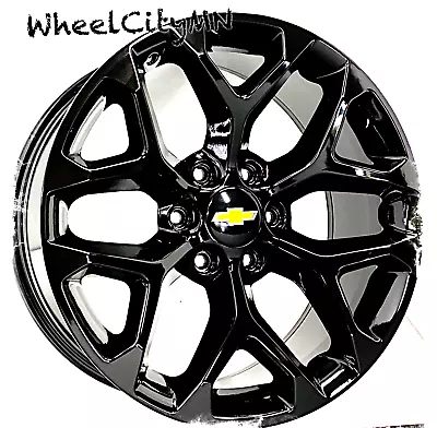 20  Black OE Replica Snowflake 2024 Chevy Silverado Tahoe Suburban Wheels 6x5.5 • $969.99