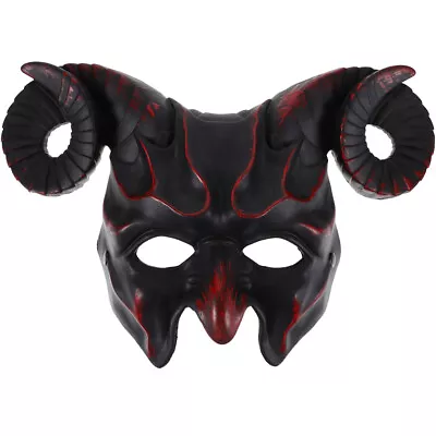 Demon Halloween Masquerade Half Ram Horn Devil Cosplay Costume - Dark Red-NQ • $24.66