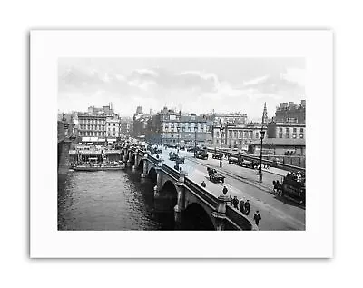 £12.99 • Buy Glasgow The Bridge Scotland History Old BW Vintage Canvas Art Print