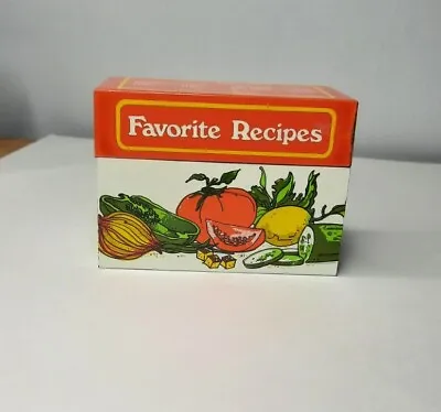 Vintage Ohio Art Favorite Recipe Tin Box W/ Cards Red Vegetables • $19