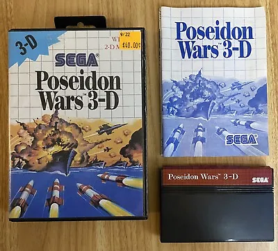 Poseidon Wars 3D (Sega Master System) CIB NTSC US TESTED NICE! Incl. Poster • $54.95