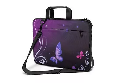  17 - 17.3  Inch Shoulder Laptop Messenger Solid Strong Canvas Sleeve Case Bag • £19.99