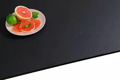 Pure Black Compact Laminate Length: 1M 2M 3M 4M Thick 12mm Kitchen Worktop • £5