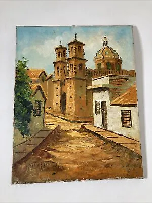 Vintage Original Oil Painting -Signed -Spanish / Venezuelan / Mexican? • $75