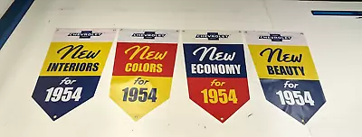 '54 Chevrolet Lot Of 4 Vintage Style Dealer Promo Banners Chevy 1954 Set • $123.89