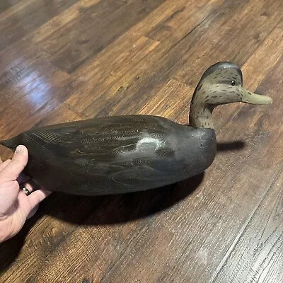 Vintage/Antique Wood Carved Duck Decoy Hen Mallard • $6.51