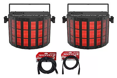 (2) Chauvet DJ Mini Kinta ILS RGBW Party/Stage Effect Lights D-Fi USB+DMX Cables • $239.98